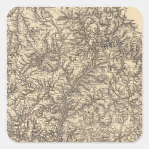 Militaire operaties van de Campagne van Atlanta 2 Vierkante Sticker