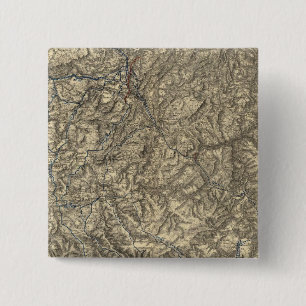Militaire operaties van de Campagne van Atlanta 3 Vierkante Button 5,1 Cm