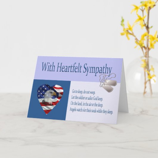 militaire oprechte sympathiekaart kaart (Gele Bloem)