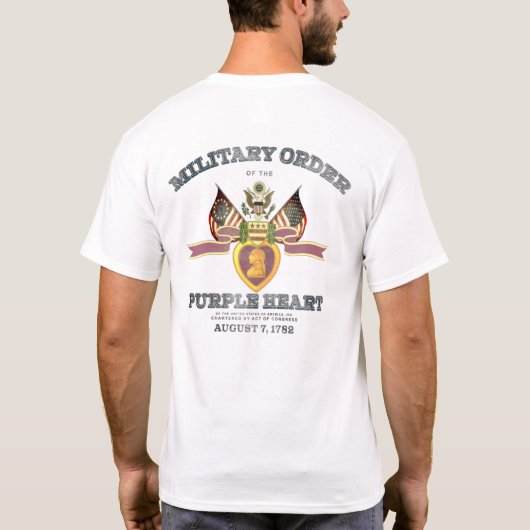 "MILITAIRE ORDE van het PAARSE HART" T-shirt (Achterkant)