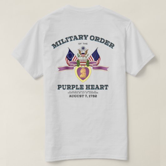 Militaire Orde van het Paarse Heart T-Shirt (Design achterkant)