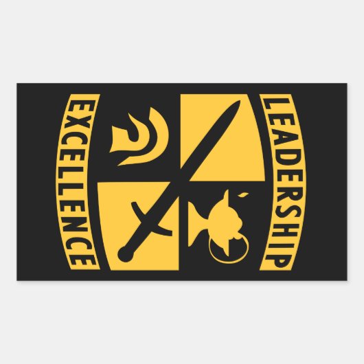 Militaire OTC-opleidingskorps voor reservemiddelen Rechthoekige Sticker (Voorkant)