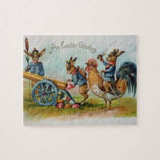 Militaire paasbundels Antiek postkaart puzzle Legpuzzel