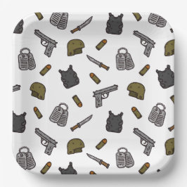 Militaire Papieren Borden, Camouflage Leger Feestj Bordje