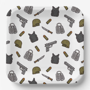 Militaire Papieren Borden, Camouflage Leger Feestj Bordje