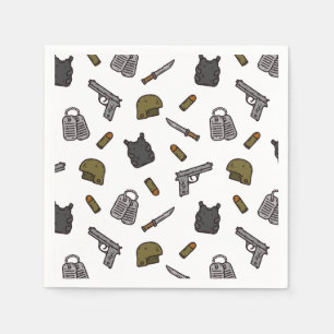 Militaire Papieren Servetten, Leger Camouflage Fee Servet