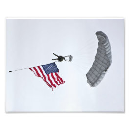 Militaire parachute Guy Foto Print Foto Afdruk