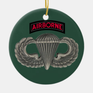 Militaire parachutist keramisch ornament