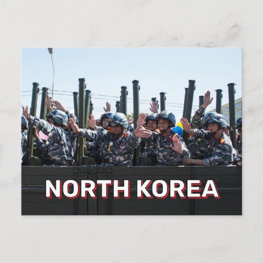 Militaire parade in Noord-Korea Briefkaart (Voorkant)