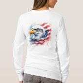 Militaire Patriottische Adelaar Kunst T-shirt (Achterkant)