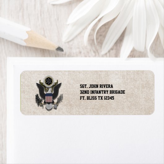 Militaire Patriottische Adelaar Logo Seal Etiket (Insitu)