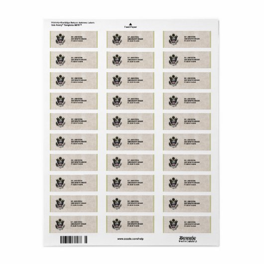Militaire Patriottische Adelaar Logo Seal Etiket (Full Sheet)