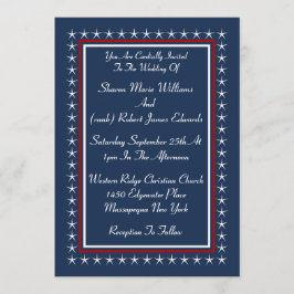 Militaire Patriottische Bruiloft Uitnodigingen