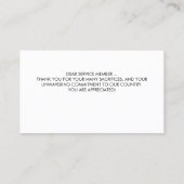 Militaire Patriottische Heart Amerikaanse vlag Dan Visitekaartje (Achterkant)