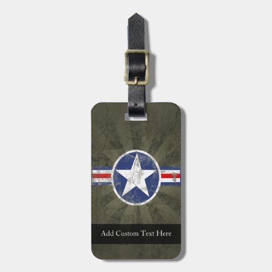 militaire patriottische ster bagagelabel (Voorkant verticaal)