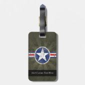 militaire patriottische ster bagagelabel (Achterkant verticaal)