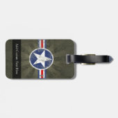 militaire patriottische ster bagagelabel (Achterkant horizontaal)