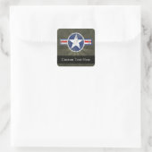  militaire patriottische ster vierkante sticker (Tas)