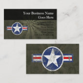  militaire patriottische ster visitekaartje (Voorkant / Achterkant)