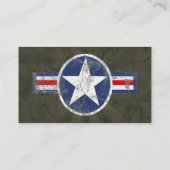  militaire patriottische ster visitekaartje (Achterkant)