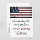 Militaire PCS-beweging We hebben de Amerikaanse vl Aankondigingskaart (Voorkant / Achterkant)