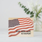 Militaire Pensioen, Leger, Pensioenpartij Uitnodiging Briefkaart (Staand voorkant)