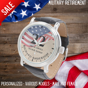 Militaire Pensioen Watch US vlag Herdenking Horloge