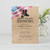 MILITAIRE PENSIOENING Het Ophangen van de Laarzen  Kaart (Staand voorkant)