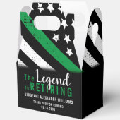 Militaire pensioenpartij leger dunne groene lijn bedankdoosjes (Open)