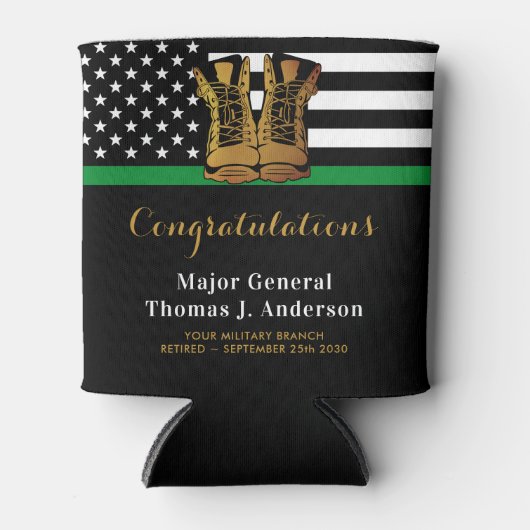 Militaire Pensioenpartij Thin Green Line Boots Blikjeskoeler (Voorkant)