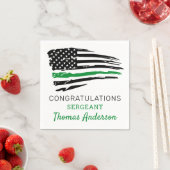 Militaire Pensioenpartij Thin Groene Lijn Vlag Servet (Insitu)