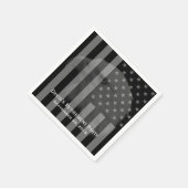 Militaire pensionering Bald Eagle & Amerikaanse vl Servet (Hoek)