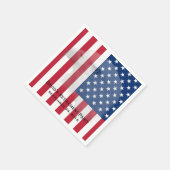 Militaire pensionering Bald Eagle & Amerikaanse vl Servetten (Hoek)