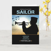 Militaire pensionering gefeliciteerd Sailor Kaart (Gele Bloem)