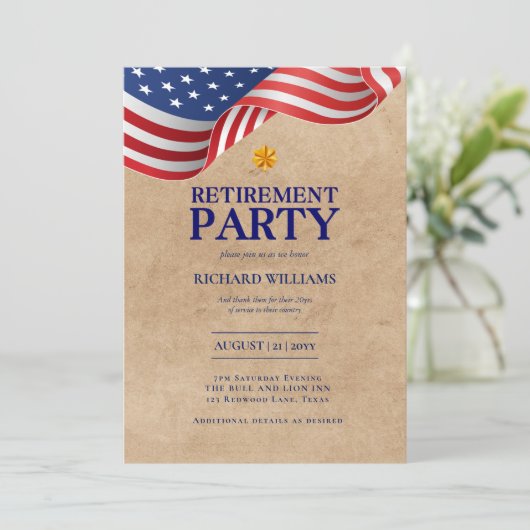 MILITAIRE PENSIONERING Gouden Eiken Blad Kolonel U Kaart (Staand voorkant)