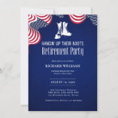 MILITAIRE PENSIONERING Hanging Up Hun Laarzen US V Kaart (Voorkant)