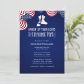 MILITAIRE PENSIONERING Hanging Up Hun Laarzen US V Kaart (Staand voorkant)