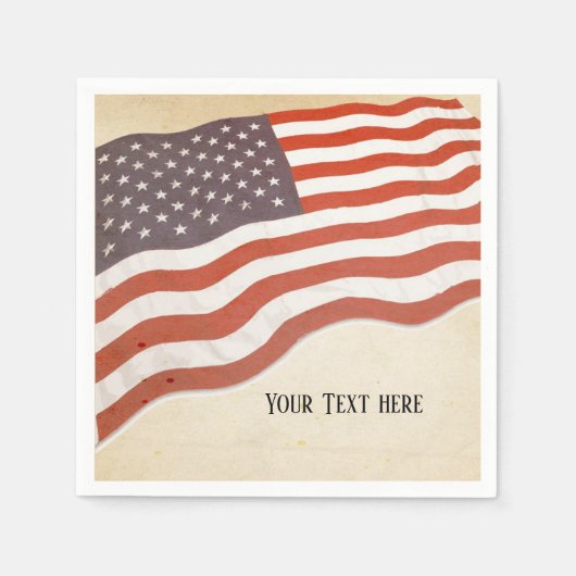 Militaire pensionering, leger, oud papier Napkin Servet (Voorkant)