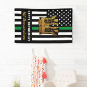 Militaire pensionering op maat van de groene lijn spandoek (Insitu)