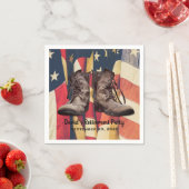 Militaire pensionering oude laarzen Amerikaanse vl Servet (Insitu)