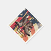 Militaire pensionering oude laarzen Amerikaanse vl Servet (Hoek)