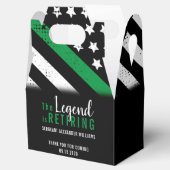 Militaire pensionering Thin Green Line Flag Army Bedankdoosjes (Geopend)