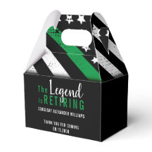 Militaire pensionering Thin Green Line Flag Army