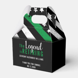 Militaire pensionering Thin Green Line Flag Army Bedankdoosjes