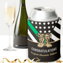 Militaire pensionering Thin Green Line Flag Army