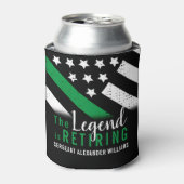 Militaire pensionering Thin Green Line Flag Army Blikjeskoeler (Blikje Voorkant)