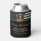 Militaire pensionering Thin Green Line Flag Army Blikjeskoeler (Blikje Voorkant)