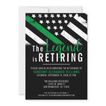 Militaire pensionering Thin Green Line Flag Army