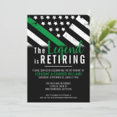 Militaire pensionering Thin Green Line Flag Army Kaart (Staand voorkant)