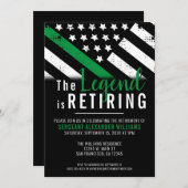 Militaire pensionering Thin Green Line Flag Army Kaart (Voorkant / Achterkant)